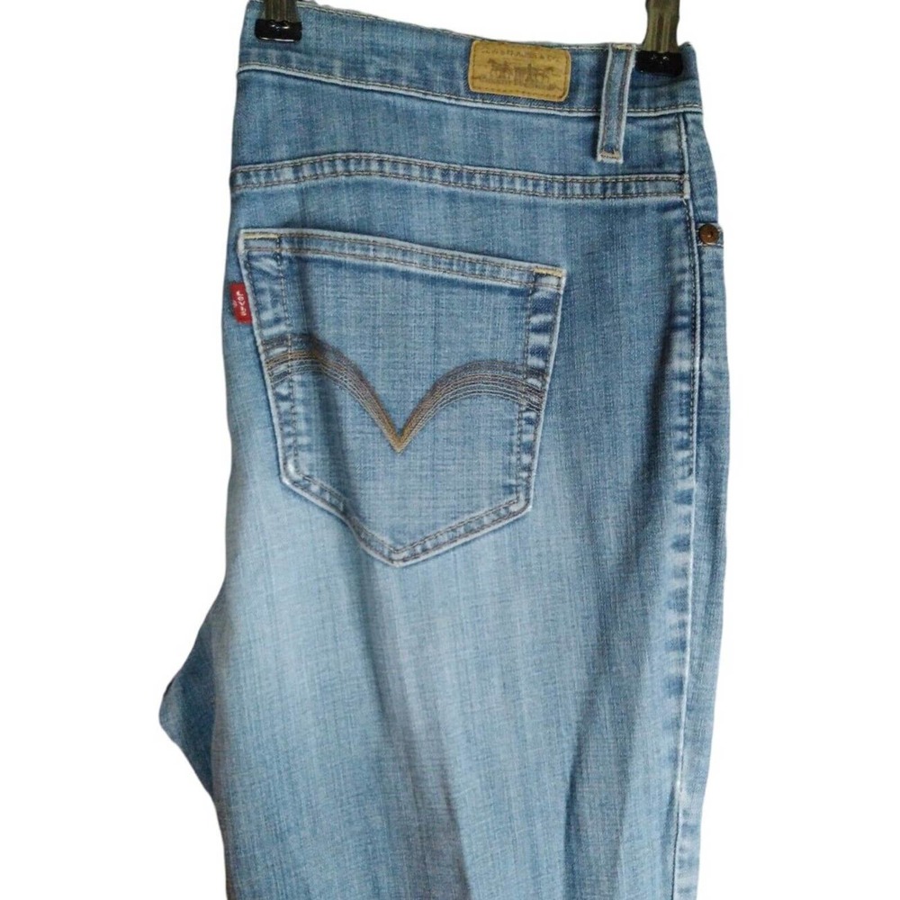 Levis 512 Perfectly Slimming Womens 14M Medium Light Wash Jeans Bootcut Stretch